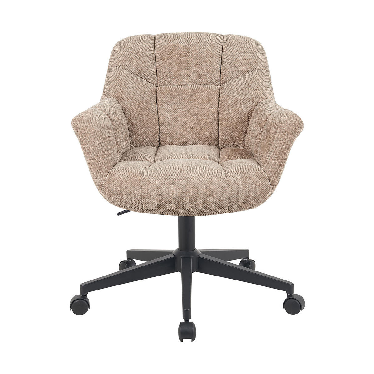 BÜROSTUHL Mika-Nuri - Beige/Schwarz, Textil/Metall (65/78/66cm) - DUBI Möbel