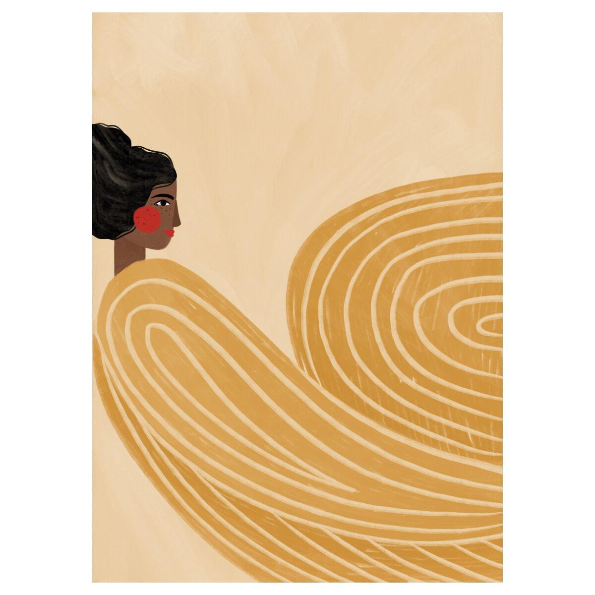 POSTER Bea Muller - The Woman With the Yellow Stripes - Gelb, Papier (70/100/0.1cm) - Poster&Frame