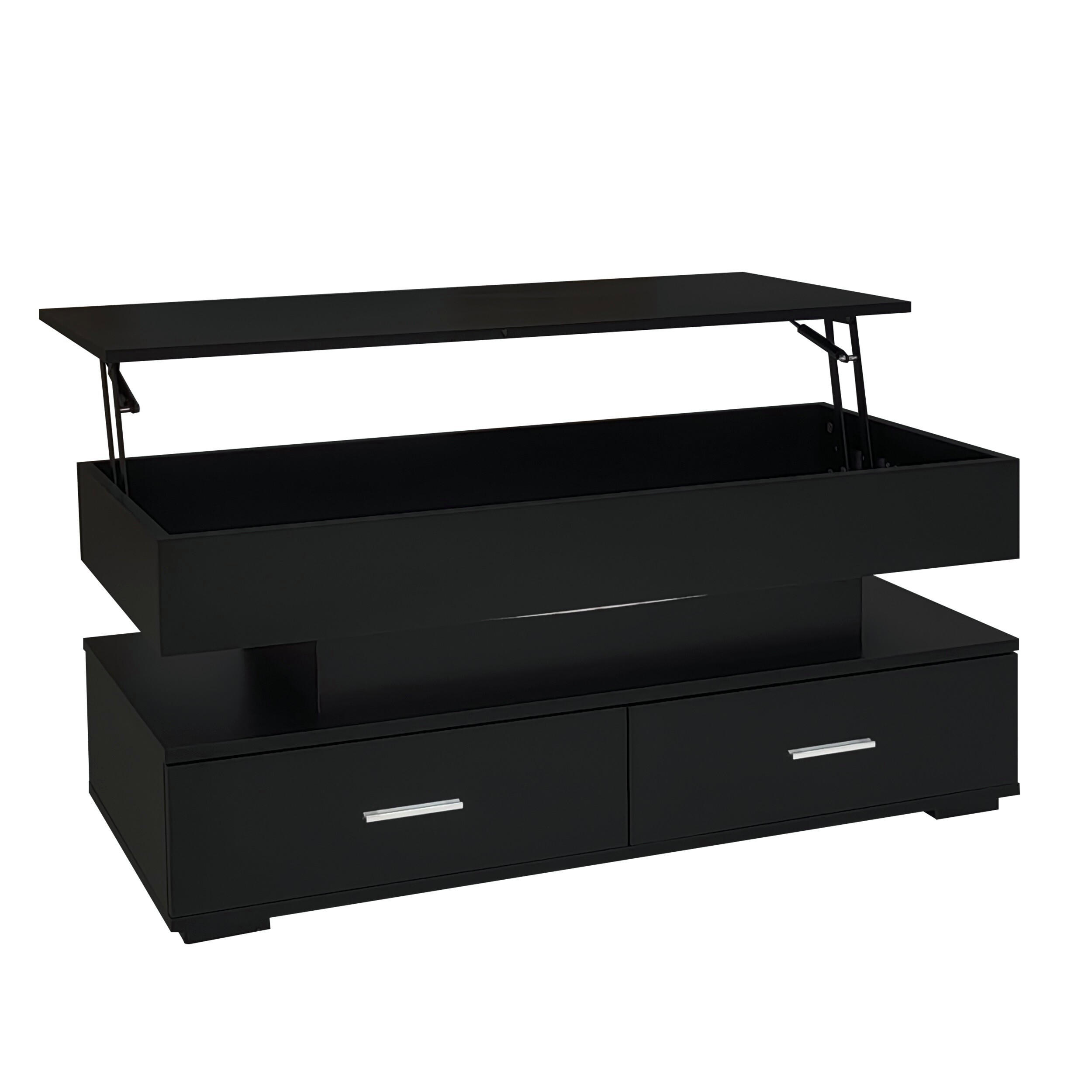 COUCHTISCH Schwarz 100/50/44 cm - Schwarz, Holzwerkstoff (100/50/44cm) - Urban Meuble