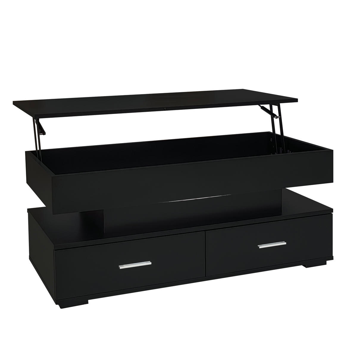 COUCHTISCH Schwarz 100/50/44 cm - Schwarz, Holzwerkstoff (100/50/44cm) - Urban Meuble