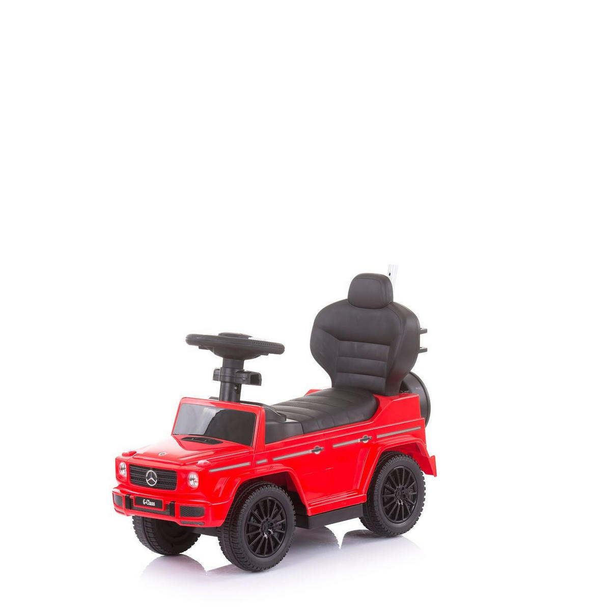 RUTSCHER Mercedes Benz G350d 2 in 1 rot 2 in 1 Schubstange Dach Musik, Trittstufe - Rot, Kunststoff (85/40/95cm) - Chipolino