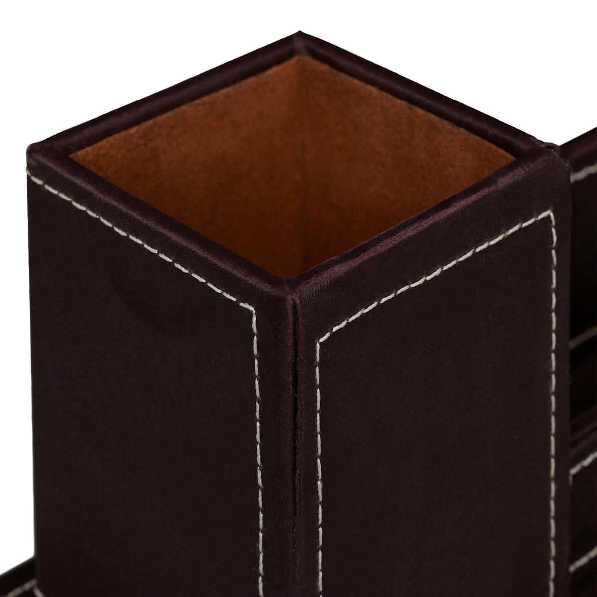 SCHREIBTISCH Organizer - Braun, Holzwerkstoff/Kunststoff (10/20/10.5cm) - Relaxdays