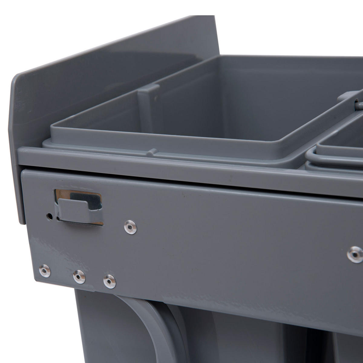 MÜLLTRENNSYSTEM Grau Ausziehbar Soft-Close 40L - Grau, Kunststoff (48/41.8/34.2cm) - PANGIVO