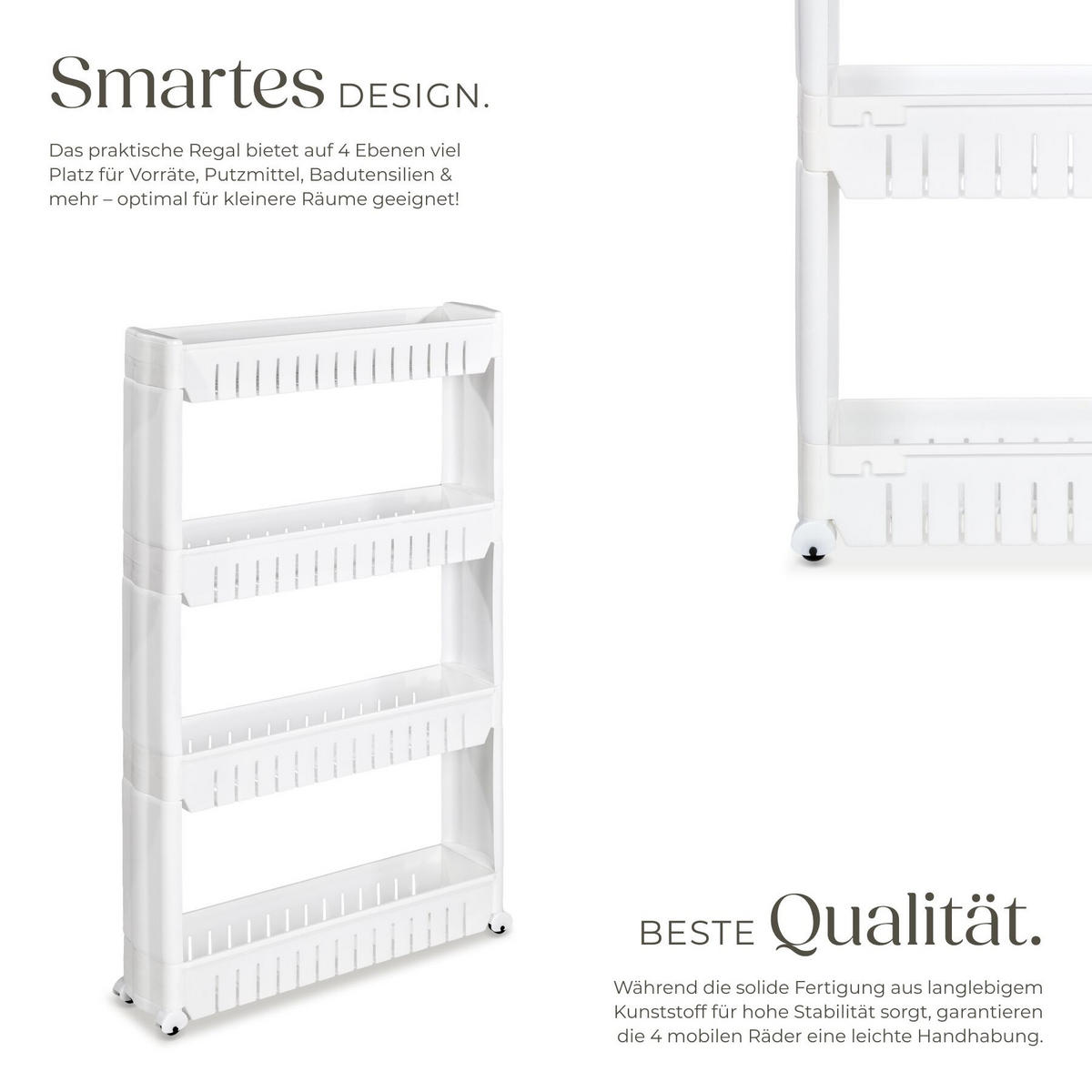 NISCHENREGAL Joe, 54 x 12 x 101 cm , weiß - Weiß, Textil (12/101/54cm) - tectake