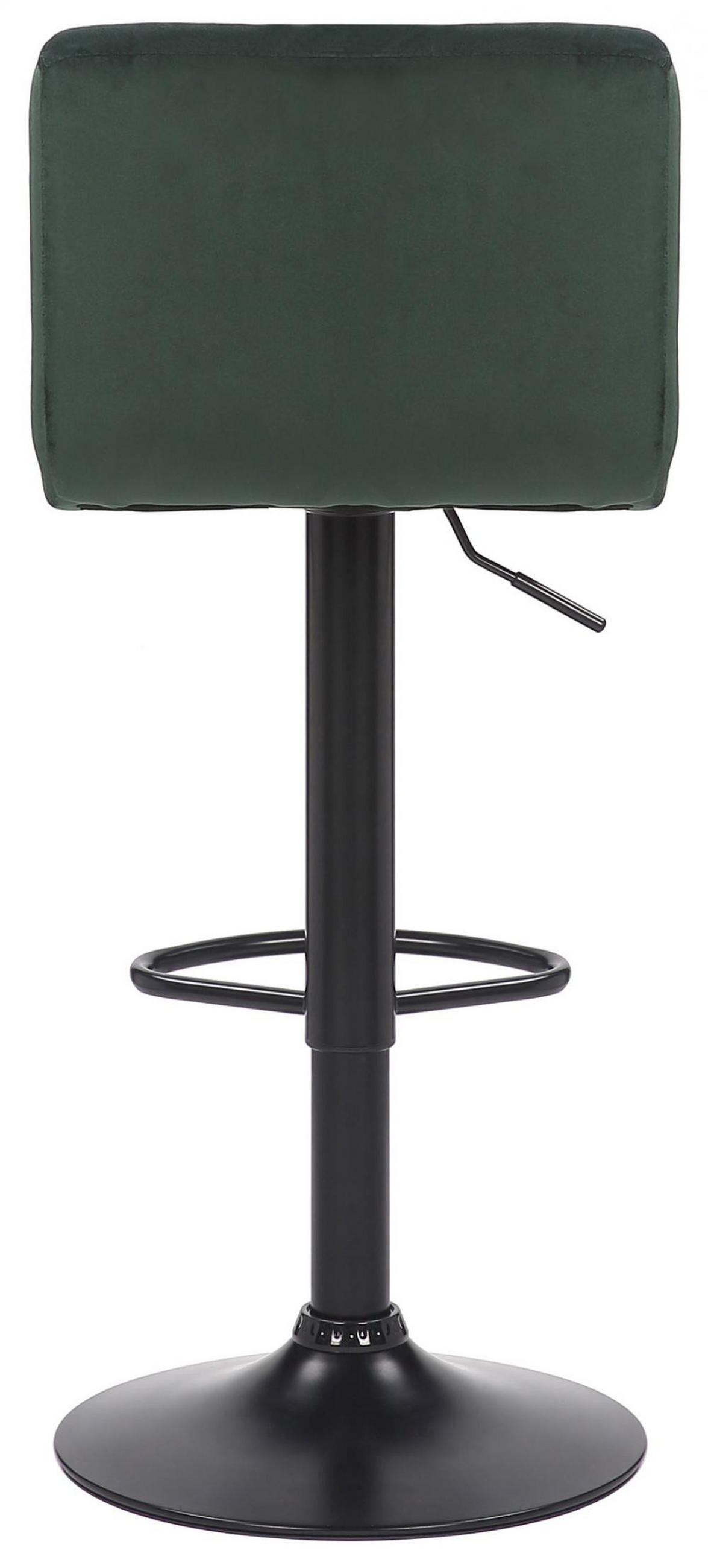 BARHOCKER 2er Set Samt Grün - Schwarz/Grün, Textil/Metall (40/85/40cm) - CLP