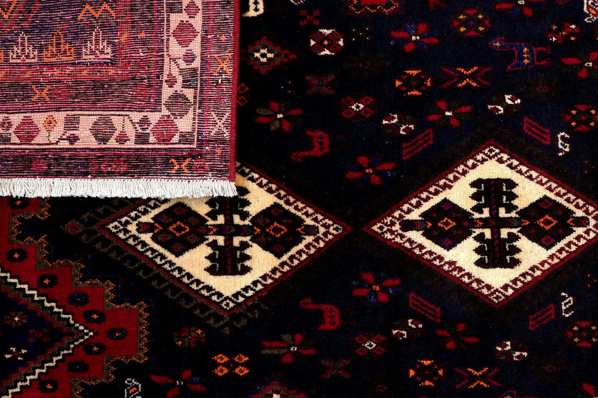 ORIENTTEPPICH handgeknüpft Afshar Rot, Blau 230/160 cm Schurwolle - Blau/Rot, Textil (160/230cm) - Looma