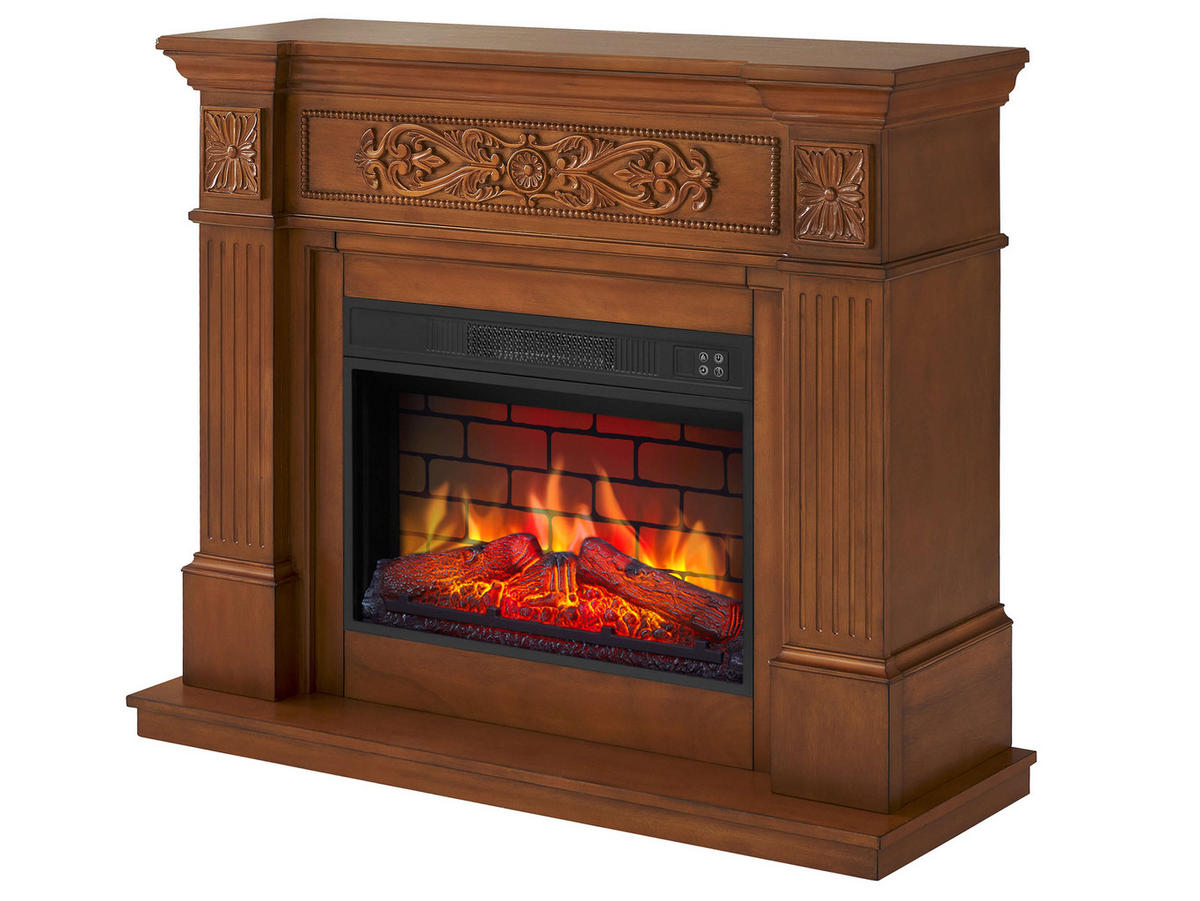 ELEKTROKAMIN Toscana AF23BS Eiche – Breite 96 cm, 3D-Flammeneffekt, LED-Beleuchtung, Heizfunktion - Braun, Glas/Holzwerkstoff (106.6/92.5/37cm) - ArtiFlame