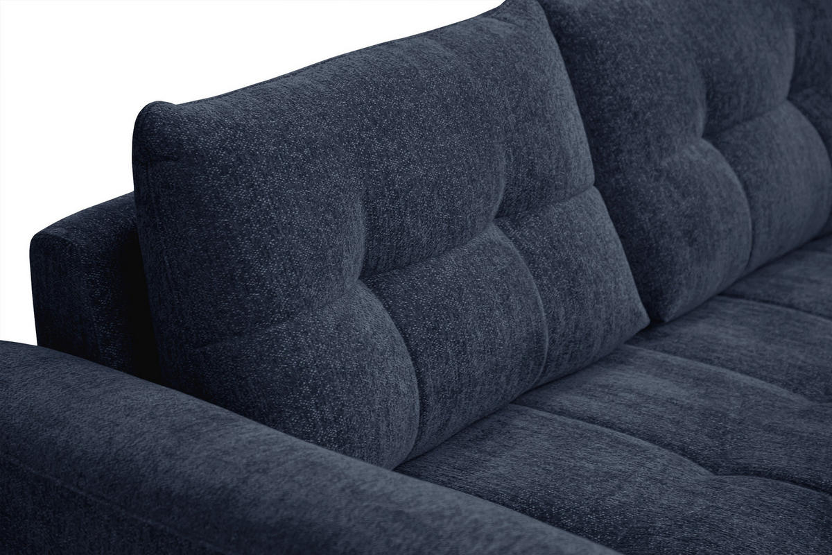 SOFA SALVINI 2,5-Sitzer, dunkelblau - Dunkelblau, Holz/Textil (206/88/99cm) - Courtois Laville