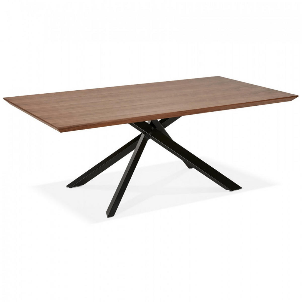 ESSTISCH braun 200x100x75,5 cm - Schwarz/Braun, Holz/Metall (200/100/75.5cm) - AlterEgo