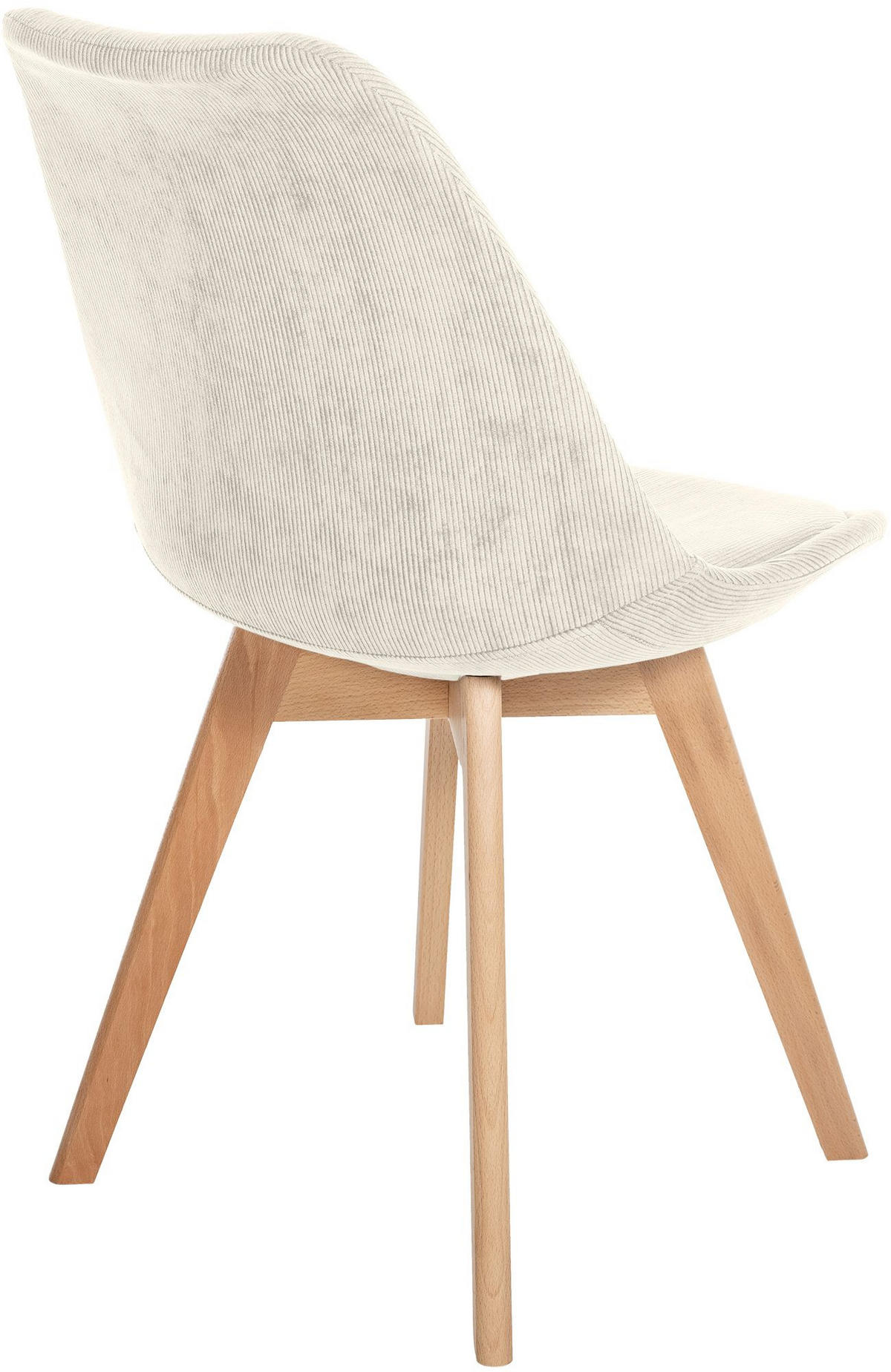 STUHL 4 Cord Beige - Eukalyptusholzfarben/Beige, Holz/Textil (49/83/50cm) - CLP