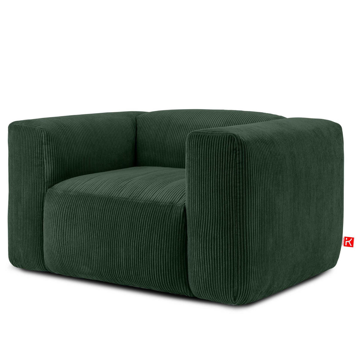SESSEL BUFFO , Dunkelgrün - Dunkelgrün, Textil (130/73/96cm) - KONSIMO®
