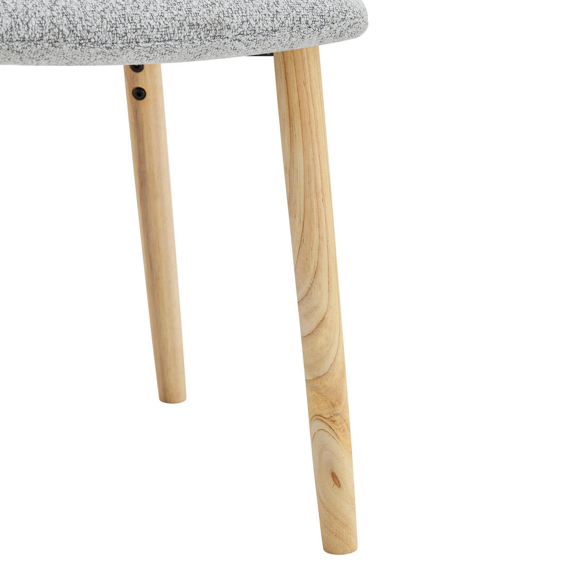 ESSZIMMERSTUHL ergonomisch 88 cm Stoff Hellgrau Eiche 2er-Set - Hellgrau, Holz (48/88/44cm) - Meubliv