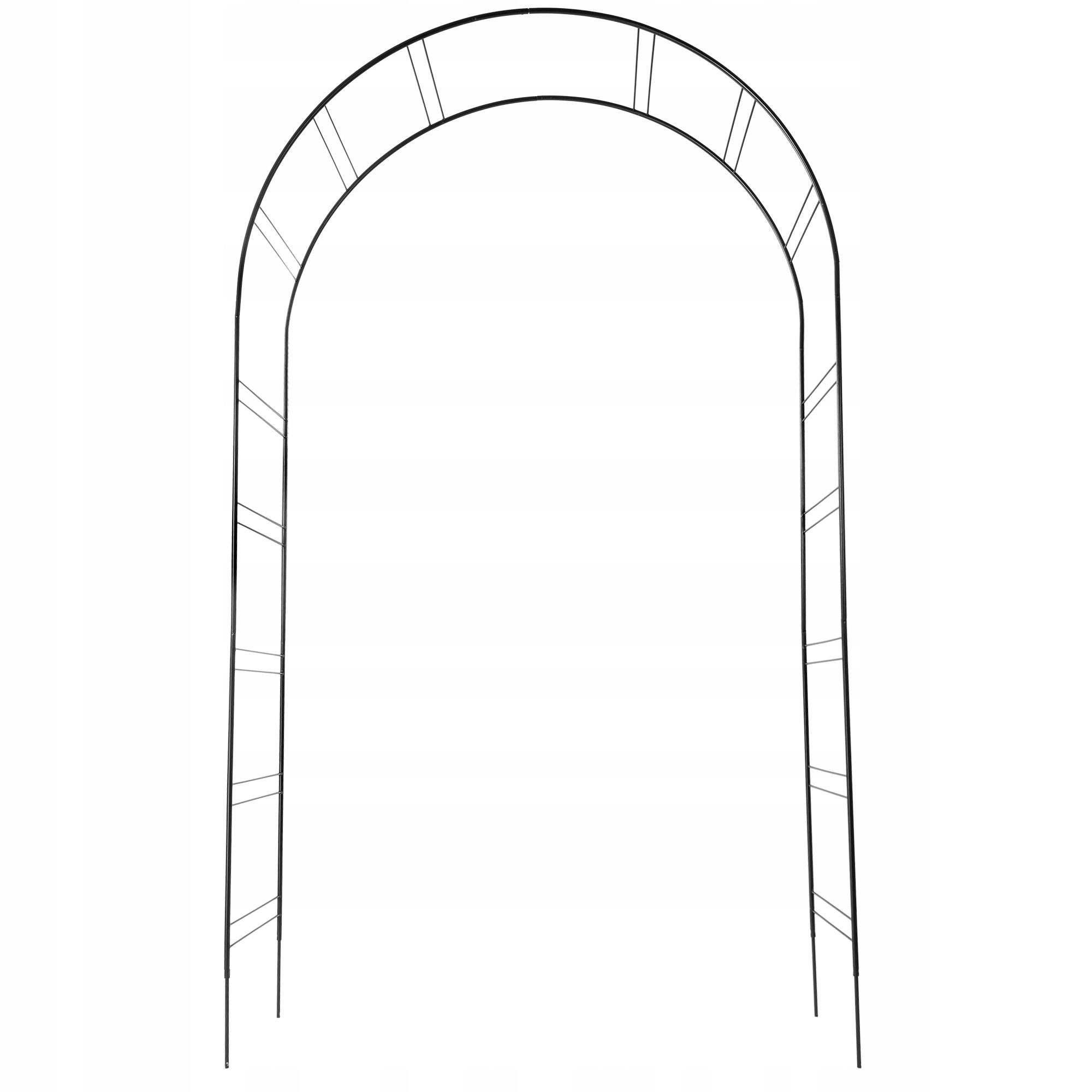 GARTENPERGOLA für Blumen, 255 cm, Schwarz - Schwarz, Metall (150/255cm) - KADAX