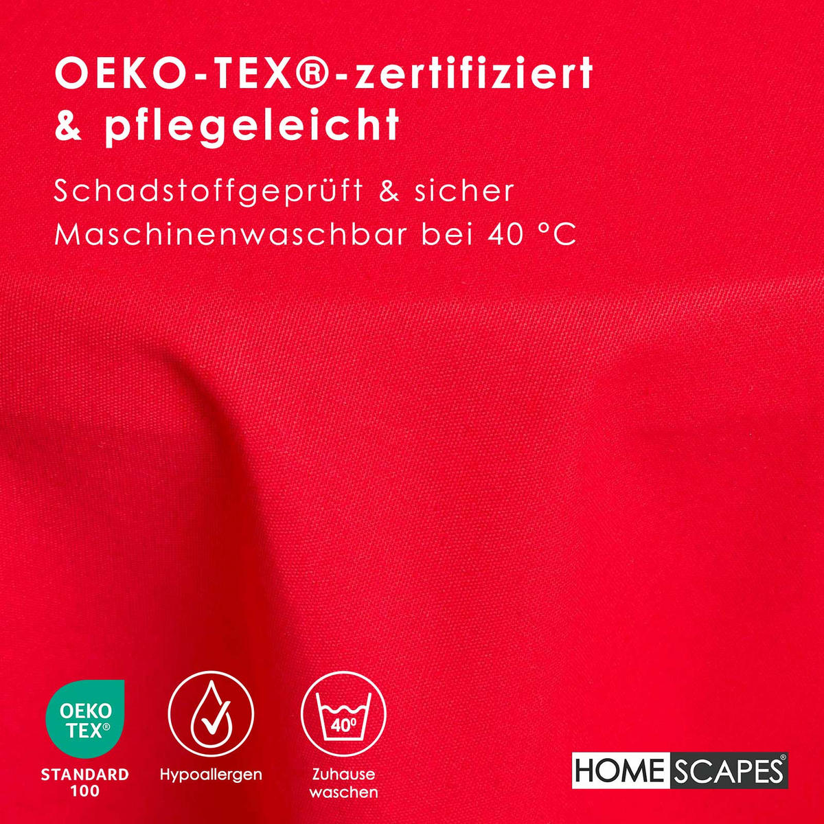 TISCHDECKE rot rund 178 cm, 100% Baumwolle - Rot, Textil (178/178cm) - Homescapes