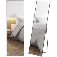 STANDSPIEGEL 2er-Set Schwarz 50.0/2.0/161.5 cm - Schwarz, Metall (2/161.5/50cm)