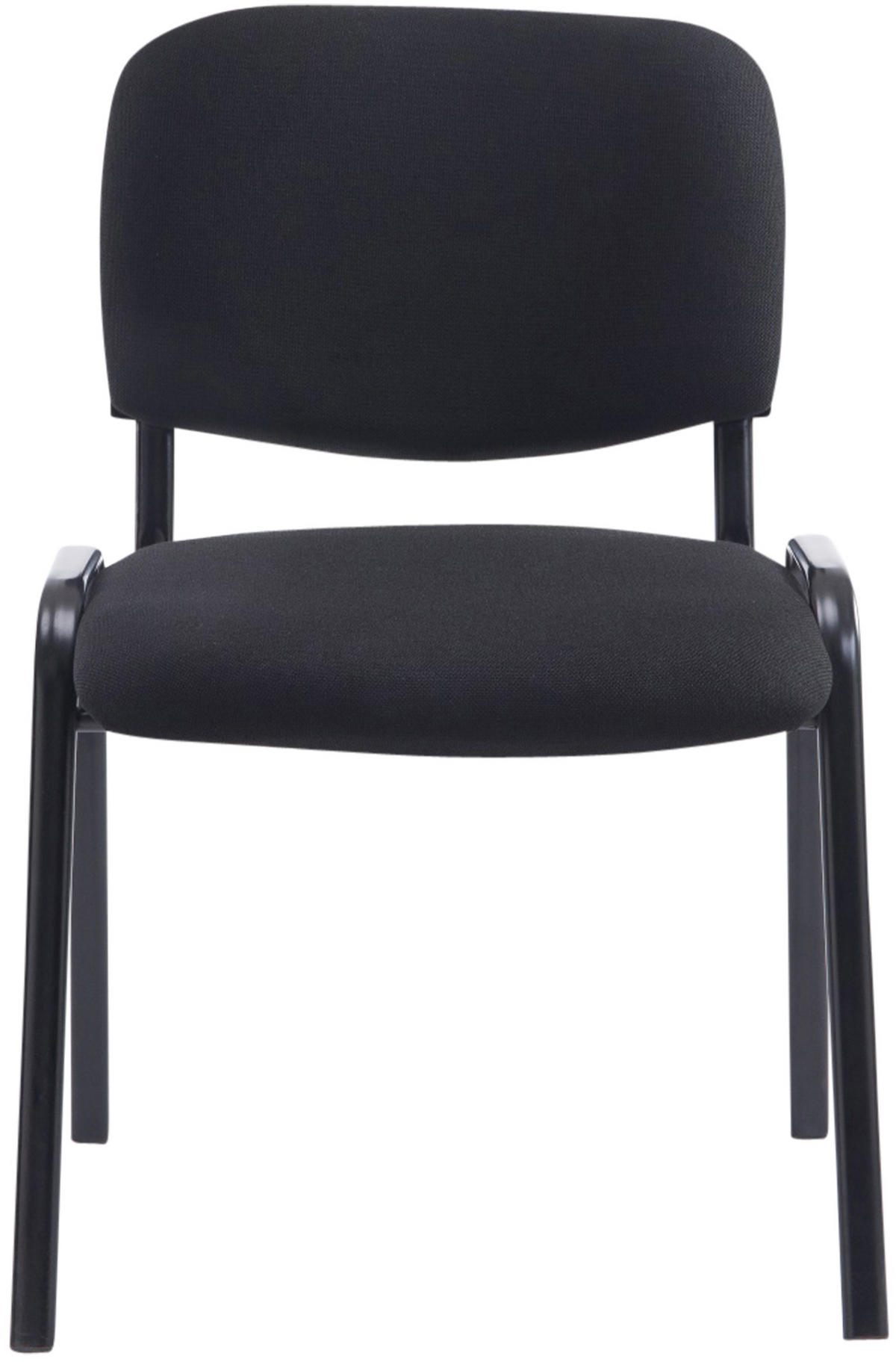 BESUCHERSTUHL Stoff schwarz - Schwarz, Textil/Metall (53/84/57cm) - CLP