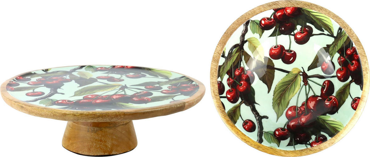 SERVIERPLATTE Cherry charm Ø30 cm - Naturfarben, Holz (30/10/30cm) - FURNARO