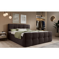 BOXBETT Modena 3 braun 160/200 cm mit Bettkasten - Braun, Textil (160/200cm) - wonello