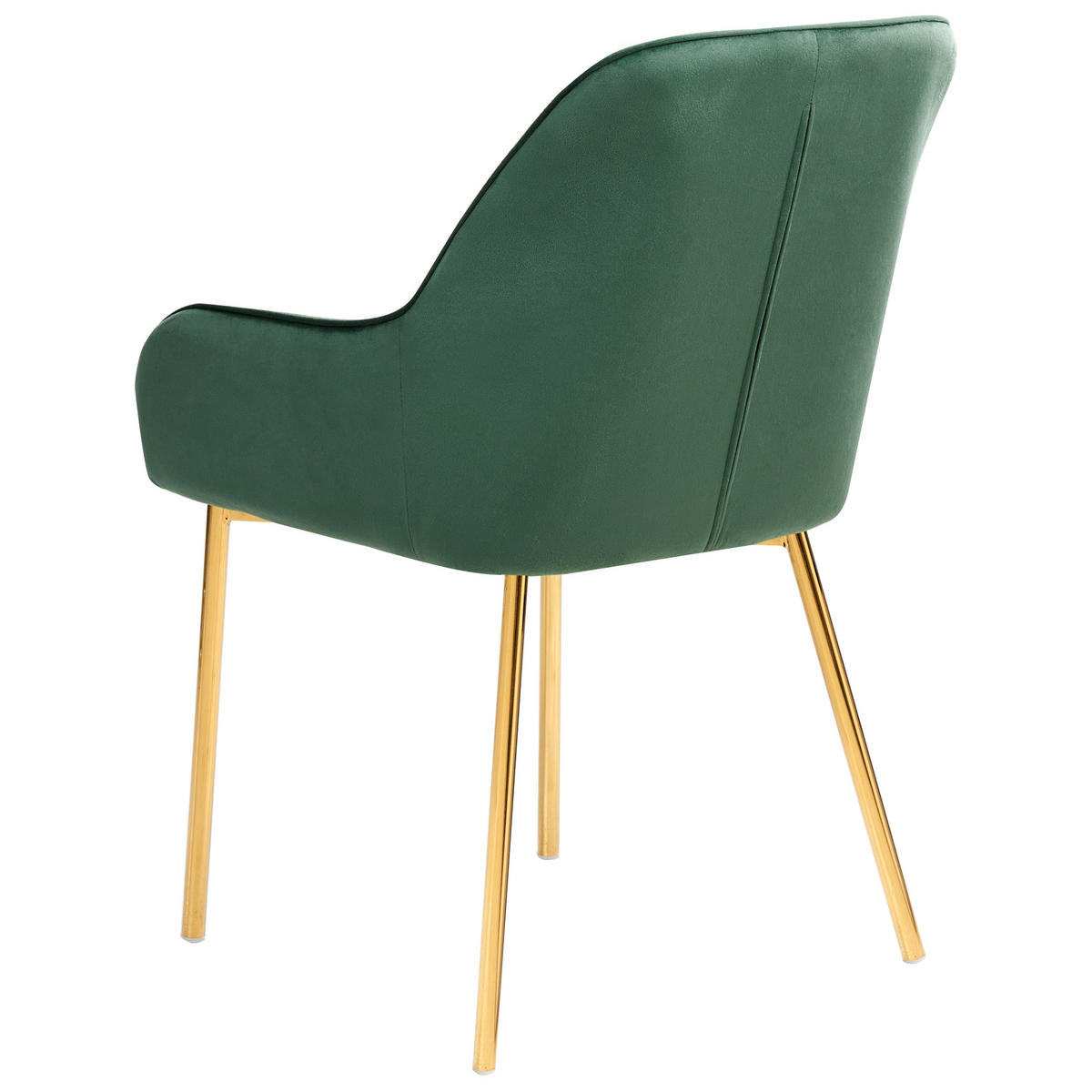 ESSZIMMERSTUHL 2er-Set Grün Loverna - Goldfarben/Grün, Textil (54/87/63cm) - Beliani