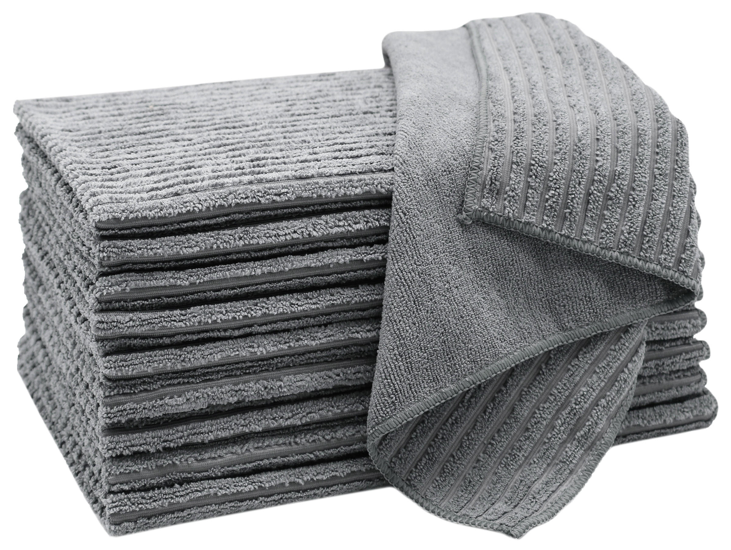 REINIGUNGSTÜCHER, 10er-Set, 45x65 cm, 80% Polyester, 20% Polyamid, Grau - Dunkelgrau, Textil (45/65cm) - Zollner