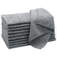 REINIGUNGSTÜCHER, 10er-Set, 45x65 cm, 80% Polyester, 20% Polyamid, Grau - Dunkelgrau, Textil (45/65cm) - Zollner