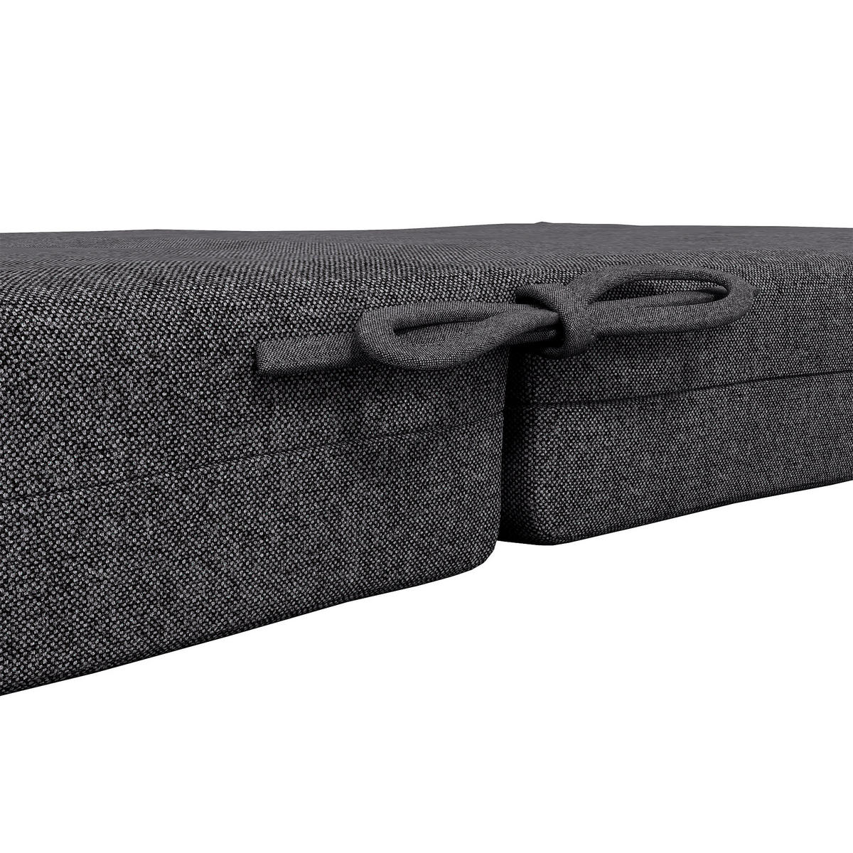 SITZKISSEN DE-17702 Dunkelgrau - Dunkelgrau, Textil (112/51/8cm) - ComfortXL