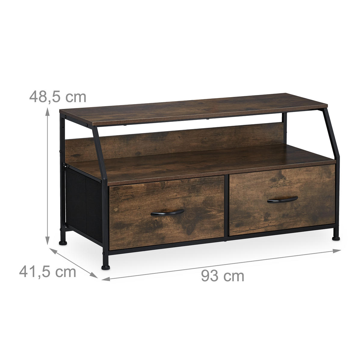 TV-BOARD - Braun, Holz/Holzwerkstoff (93/48.5/41.4cm) - Relaxdays