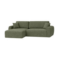 ECKSOFA Mit Schlaffunktion Ariel L, Chenille, Stoff Artico, Moss, Links - Hellgrün, Holz (250/142cm) - Kaiser Möbel