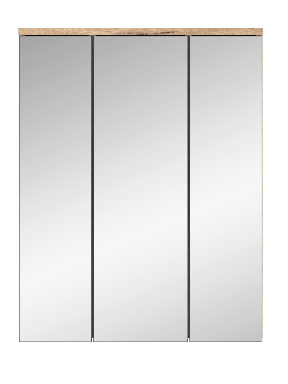 BAD-SET MASON 3-tlg. (B/H/T: ca. 112/190/34 cm) in Nox Oak Nachbildung/Basalt grau - Eichefarben, Holzwerkstoff (112/190/34cm)