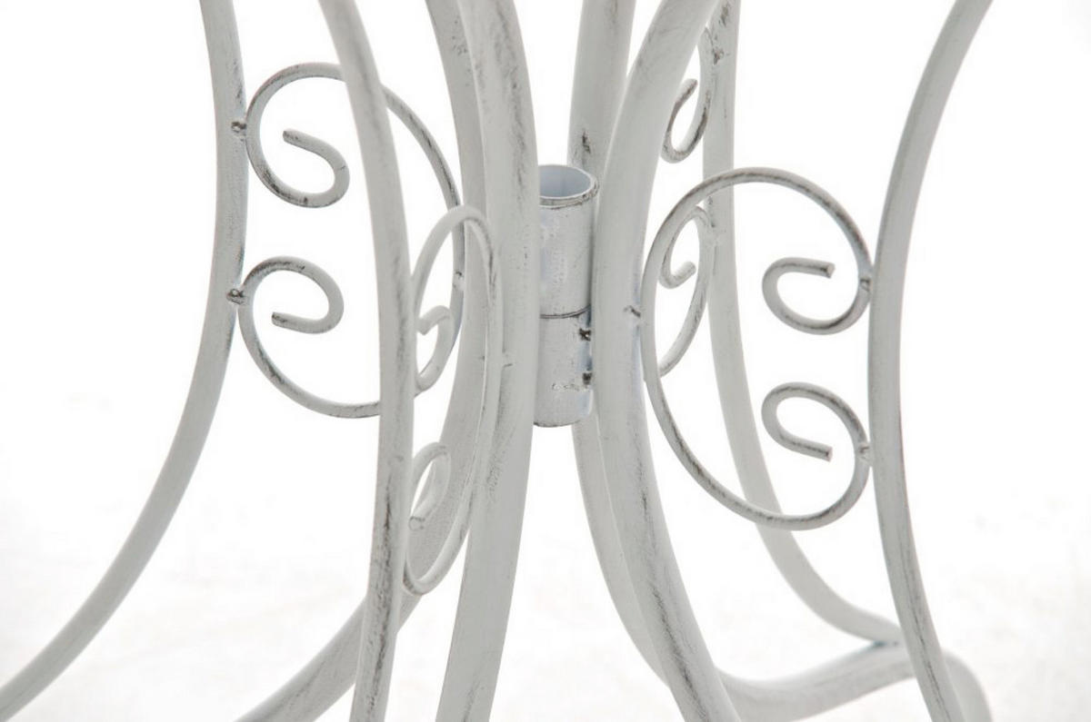 GARTENTISCH Hera antik weiß - Creme, Metall (72.5/70/70cm) - TPFGarden