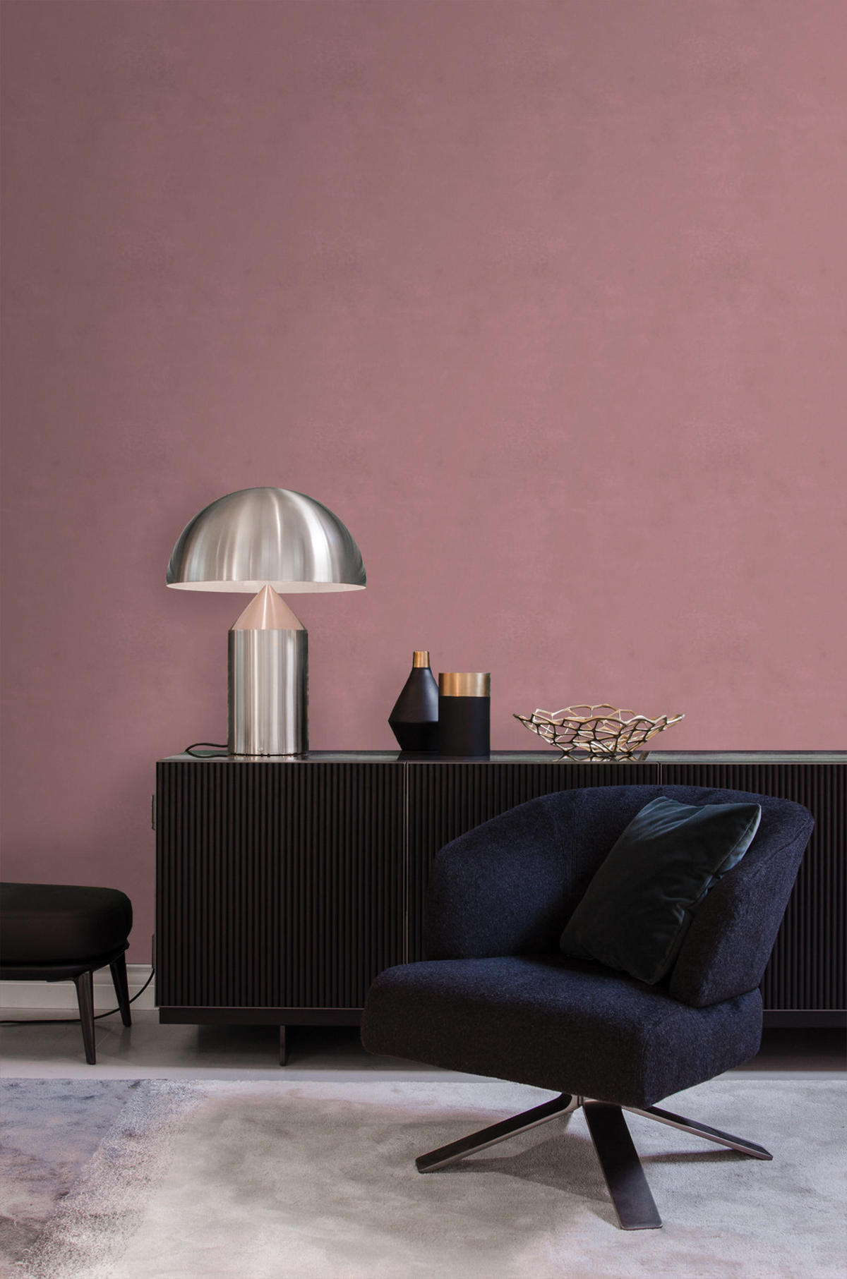 TAPETE Lehmputz 50 x 900 cm - Lila, Papier (50/900cm) - Origin Wallcoverings