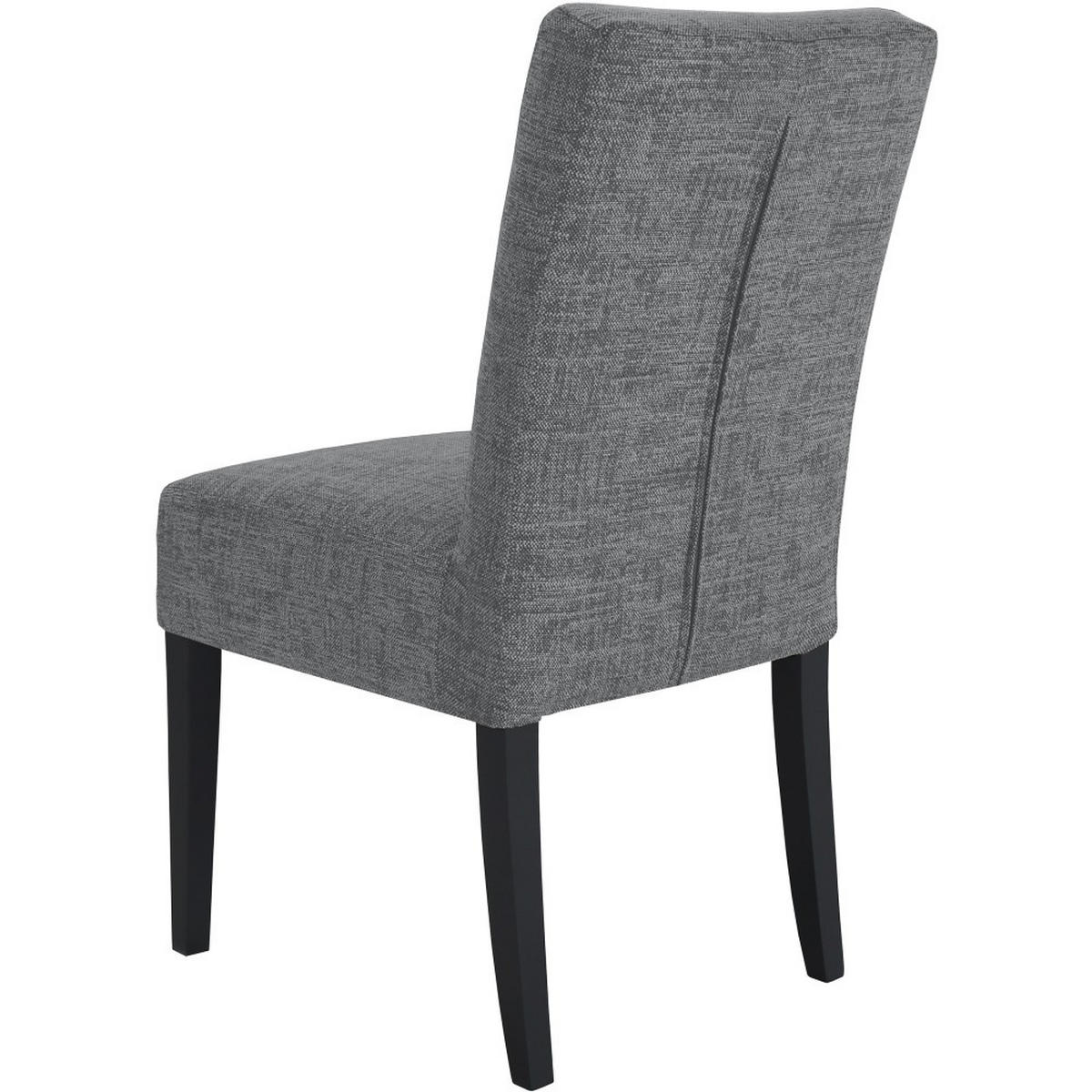 STUHL FREYA mit schwarzen Holzbeinen, Polsterstuhl, Dunkelgrau - Dunkelgrau/Schwarz, Holz (47/94/42cm) - Beautysofa