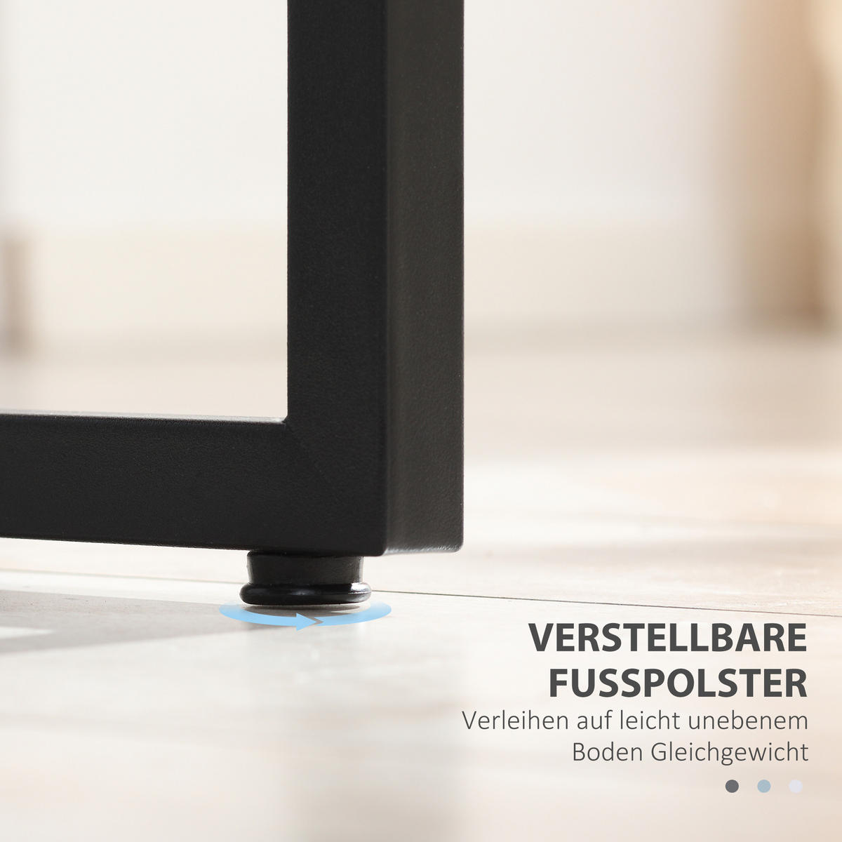 COUCHTISCH-SET, MDF, Weiß+Grau+Schwarz - Weiß, Kunststoff (55/40/45cm) - HOMCOM