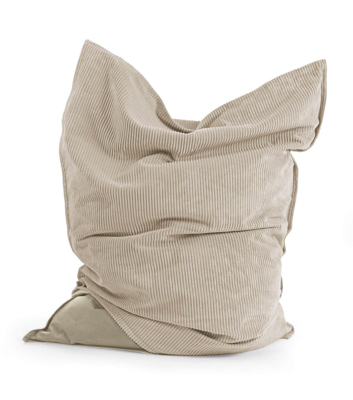 SITZSACK mit Cord Cover Der Große - Beige, Textil (130/20/170cm) - Mokebo