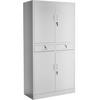 AKTENSCHRANK ,180 x 80 x 40 cm,hellgrau - Hellgrau, Metall (40/180/80cm) - tectake