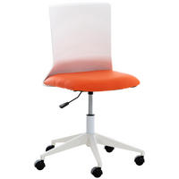 DREHSTUHL Lederlook orange - Weiß/Orange, Kunststoff/Textil (61/92/61cm) - CLP