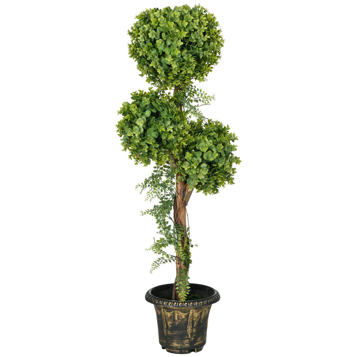 KUNSTBAUM Grün realistisch mit Topf 115 cm - Grün, Kunststoff (115cm) - PANGIVO