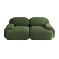 SOFA 2-Sitzer 208/103/75 cm Grün - Grün, Textil (103/75/208cm)