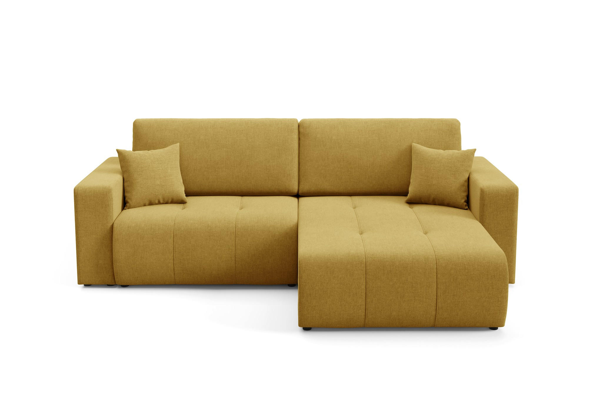 ECKSOFA Augusto - Gelb, Holzwerkstoff/Textil (244/149cm) - Fun Möbel