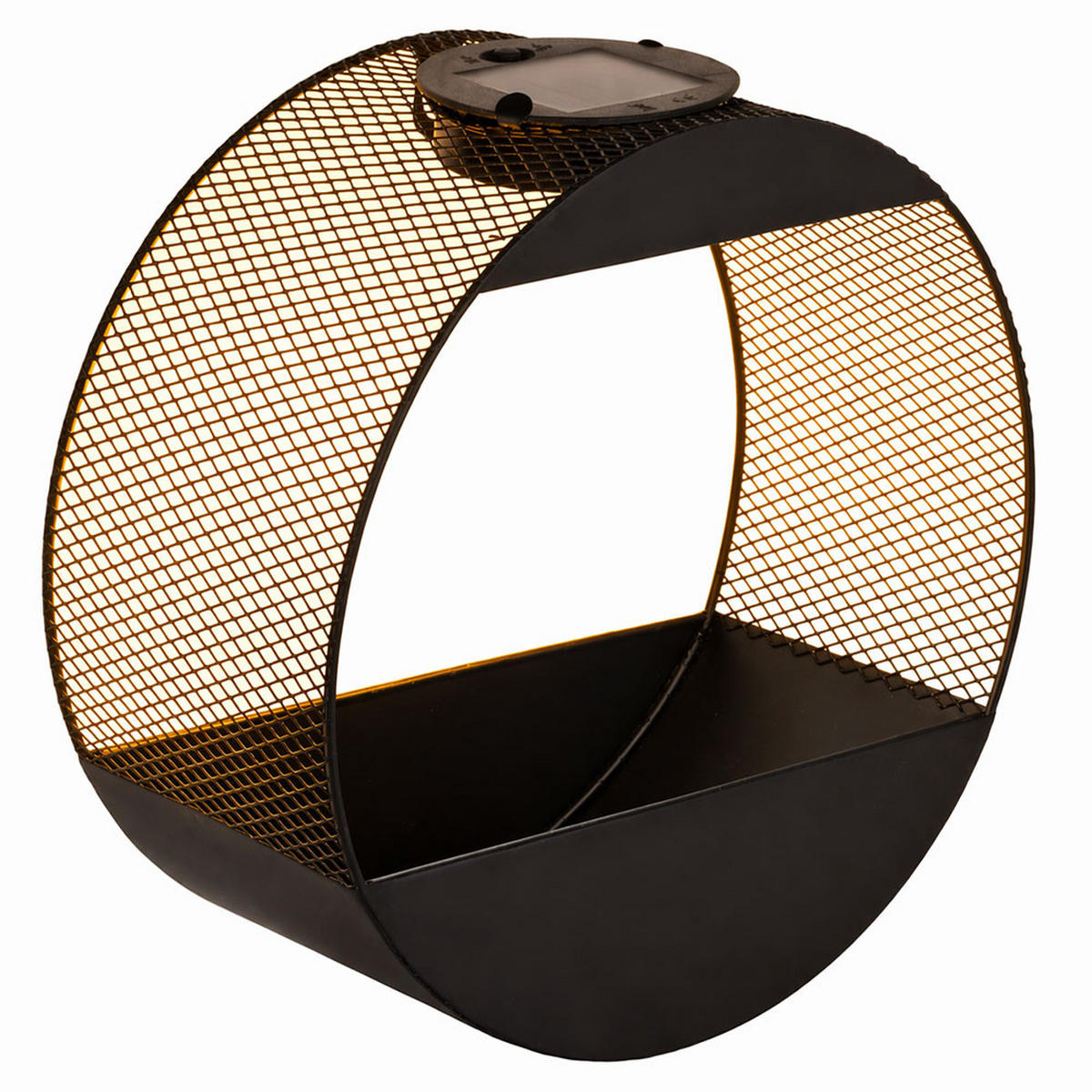AUSSEN-WANDLEUCHTE LED Solar Metall Schwarz Pflanzgefäß - Schwarz, Metall (12/25/25cm)