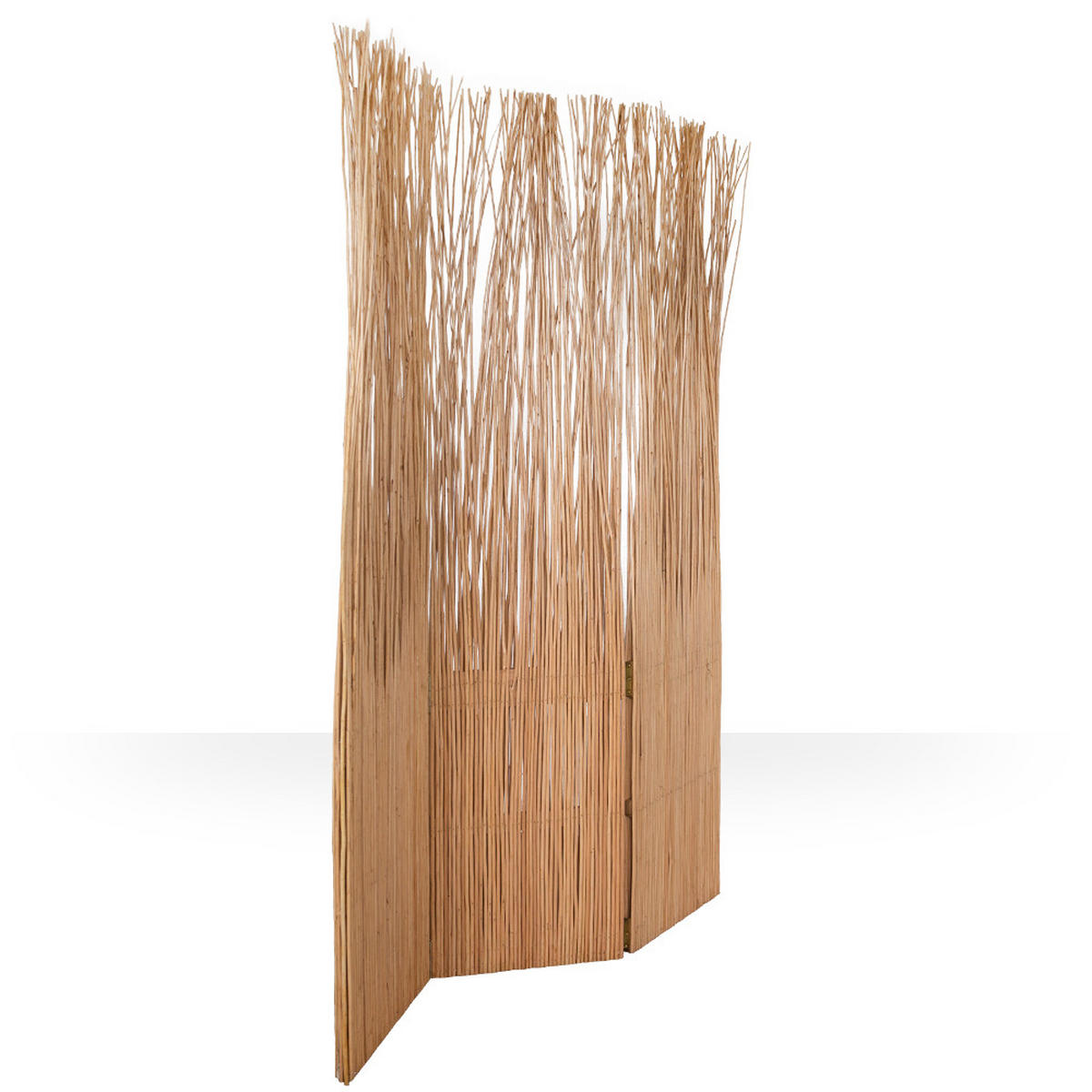 PARAVENT 3-tlg. 120/170 cm Hellbraun Weide - Hellbraun, Naturmaterialien (120/170/3cm) - Homestyle4u