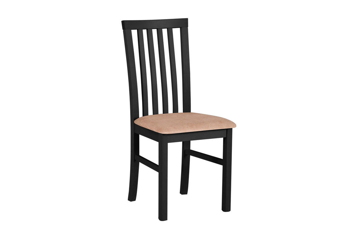 STUHL 2er Set Milano 1, schwarz - Goldfarben/Schwarz, Holz (43/93/40cm) - Leaf Design