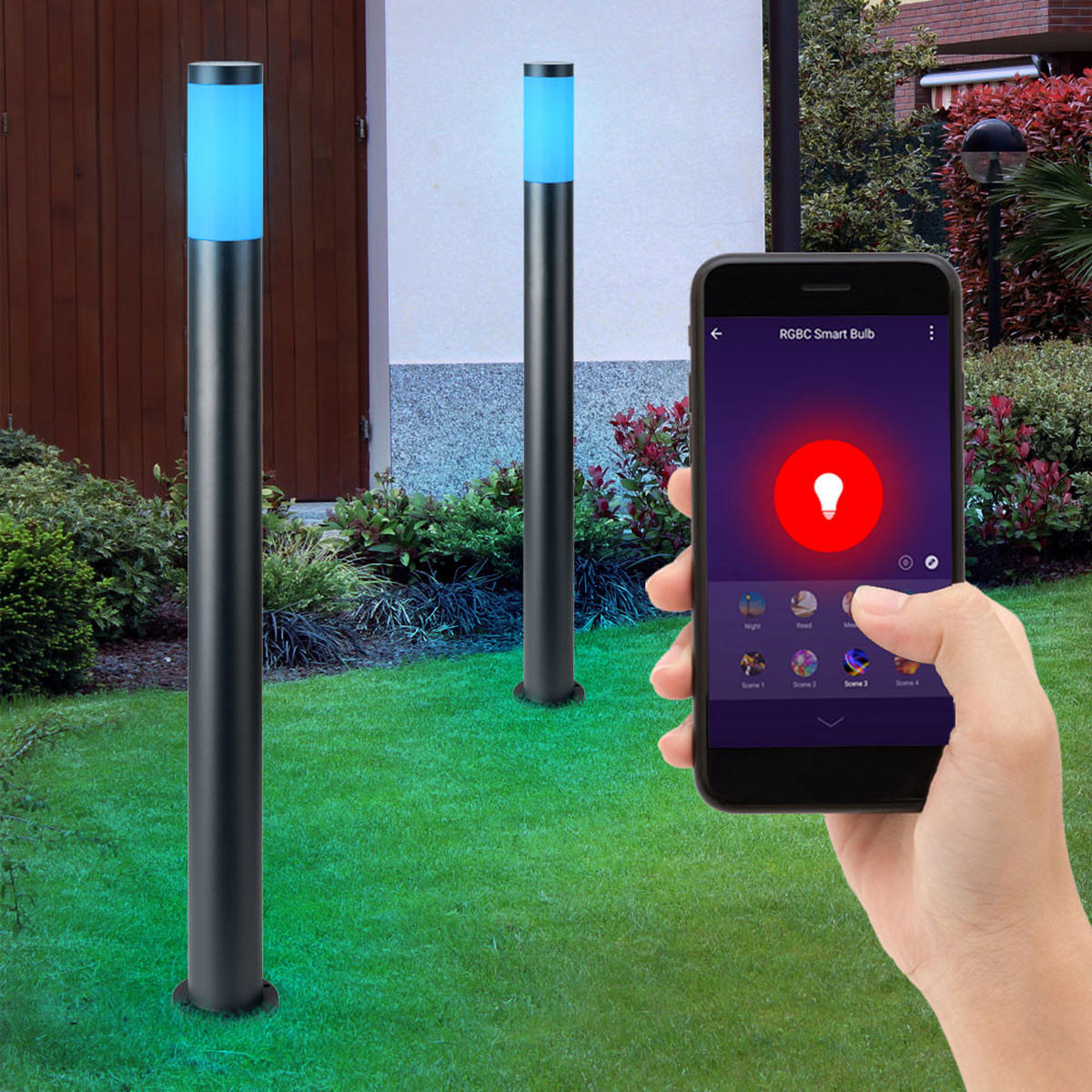 LED AUSSENLEUCHTE BOSTON Edelstahl Anthrazit - Anthrazit, Metall (12.7/12.7/110cm)