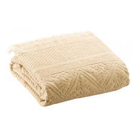 BADETUCH Zoé vanille 100 x 180 cm - Beige, Textil (100/180cm) - Vivaraise