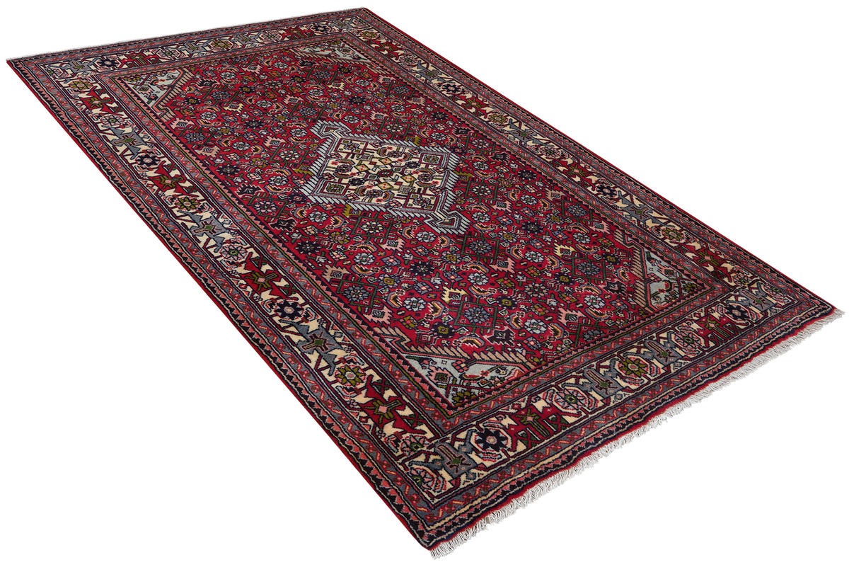 TEPPICH Assadabad Rot 193/126 cm Schurwolle - Rot, Textil (126/193cm) - Looma
