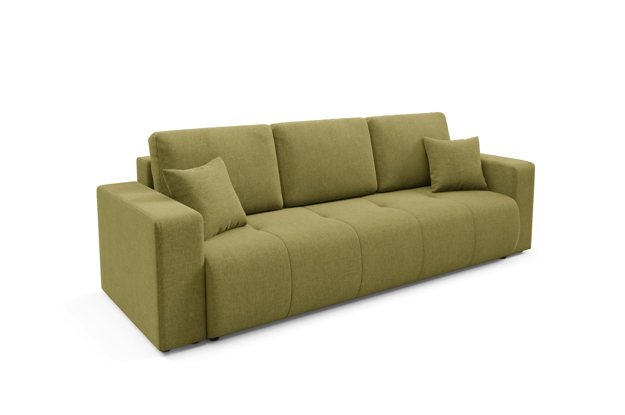 SCHLAFSOFA Augusto - Dunkelgrün, Holzwerkstoff/Textil (244/82/102cm) - Fun Möbel