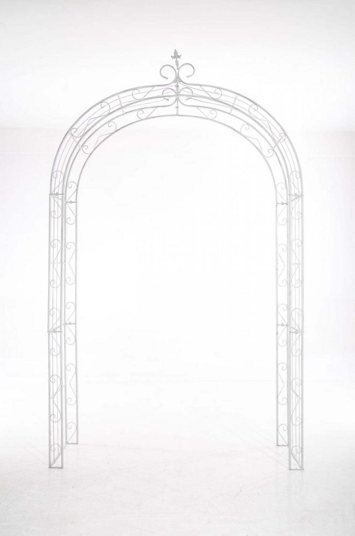 ROSENBOGEN Metall Antik Weiß - Weiß, Metall (148/260/34.5cm) - CLP