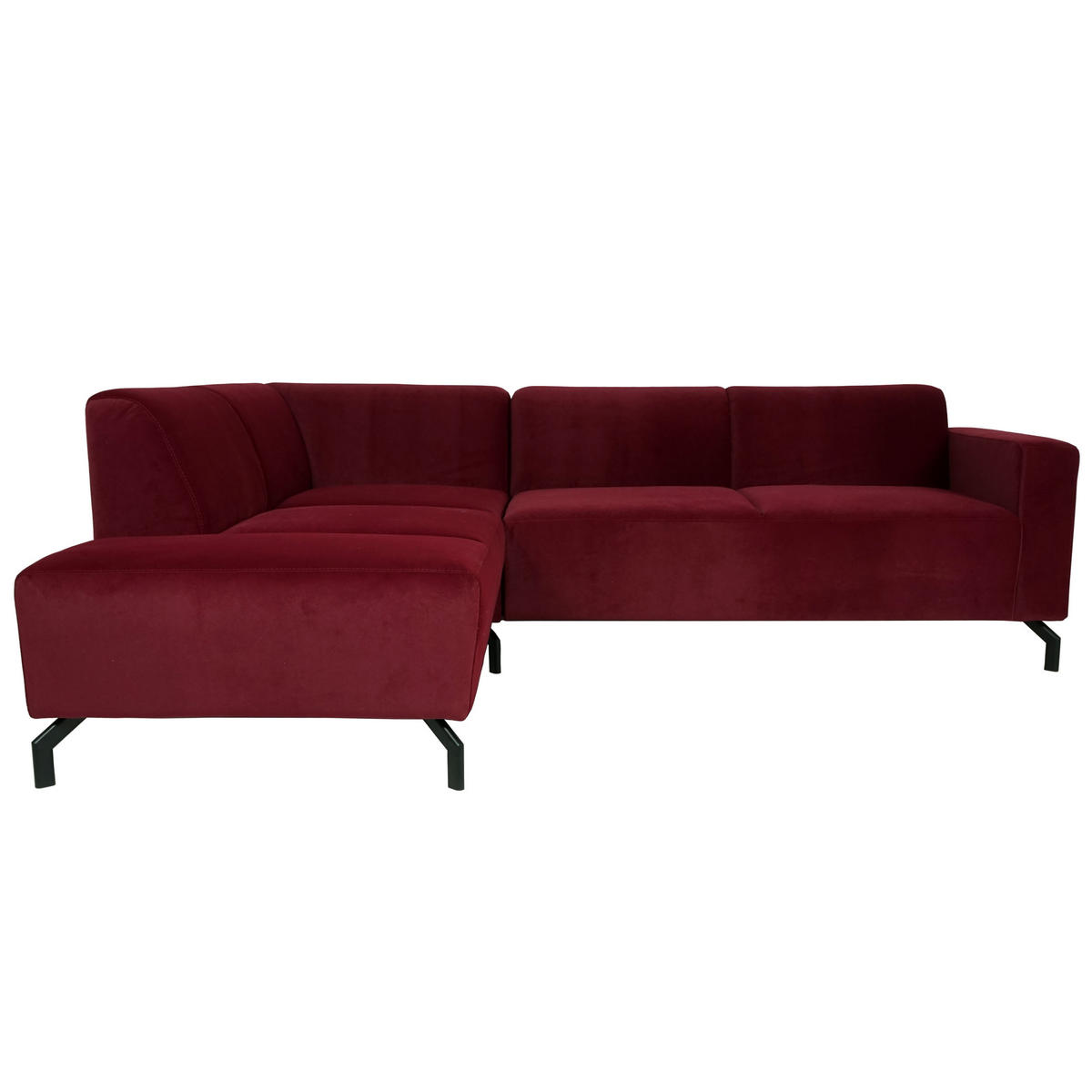 ECKSOFA OTTOMANE LINKS Bordeaux - Bordeaux, Textil (247/195cm) - MCW