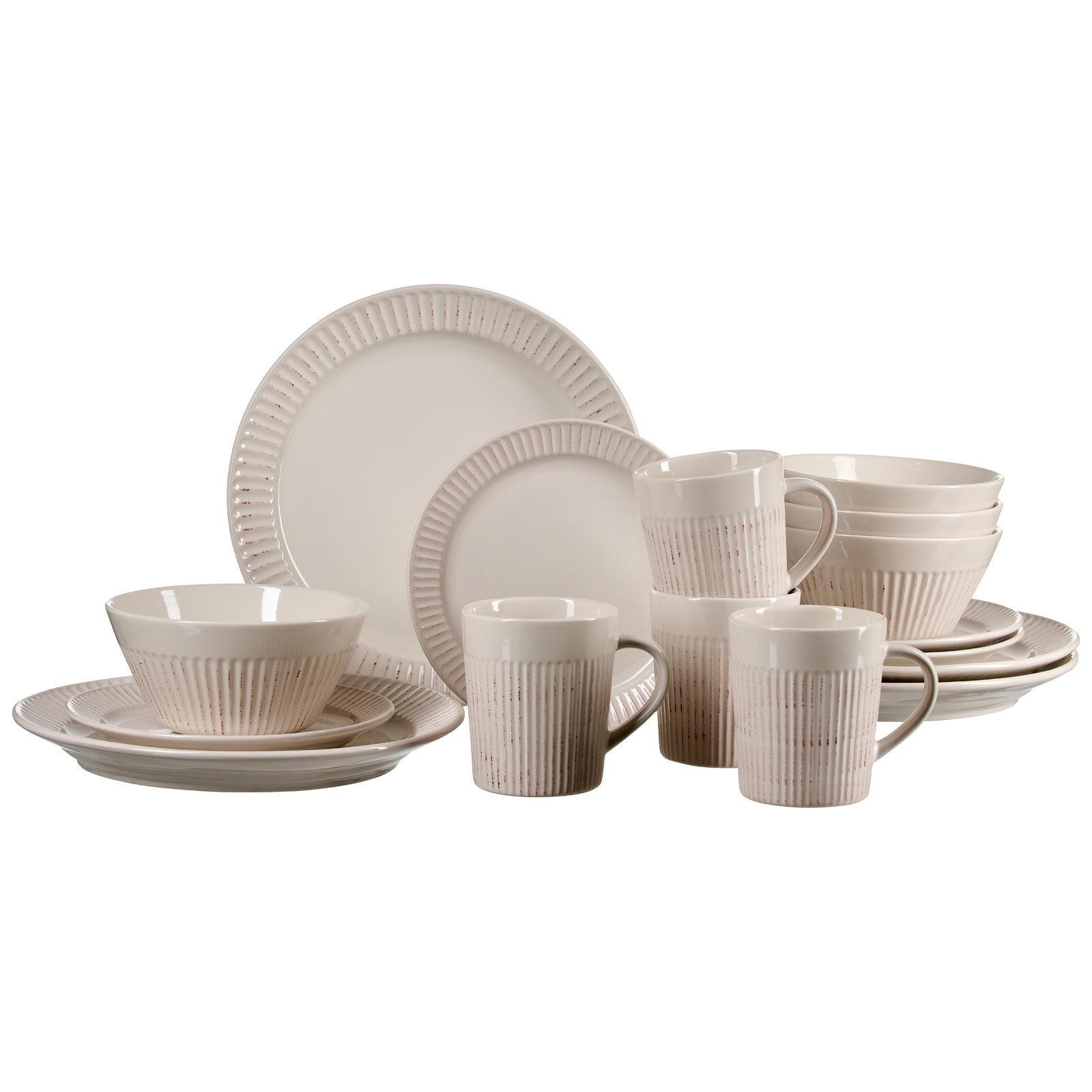 KOMBISERVICE Kreta beige 16er Set - Beige, Keramik (28.9/29.1/30.7cm) - Ritzenhoff Breker