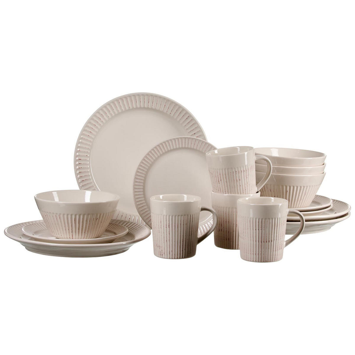 KOMBISERVICE Kreta beige 16er Set - Beige, Keramik (28.9/29.1/30.7cm) - Ritzenhoff Breker